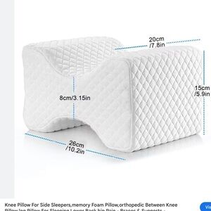 Source Unknown Quilted White Knee Pillow